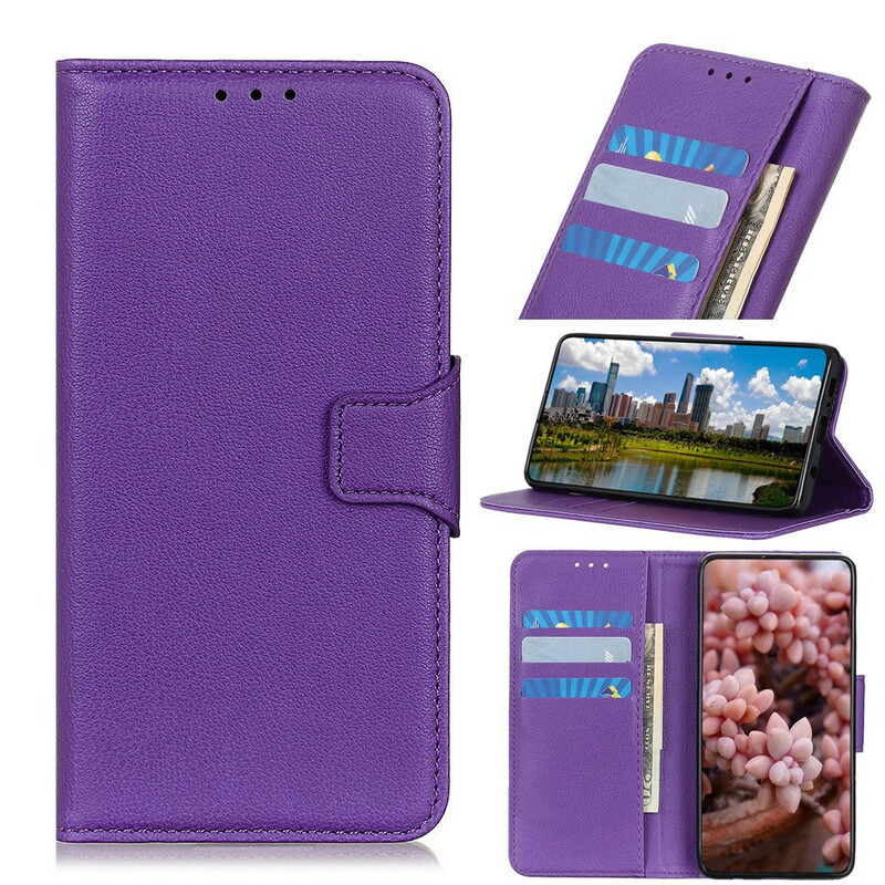 Housse Xiaomi Redmi 9A Effet Cuir Litchi Fermoir Housse Xiaomi Redmi 9A Effet Cuir Litchi Fermoir