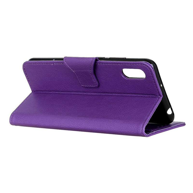 Housse Xiaomi Redmi 9A Effet Cuir Litchi Fermoir Housse Xiaomi Redmi 9A Effet Cuir Litchi Fermoir