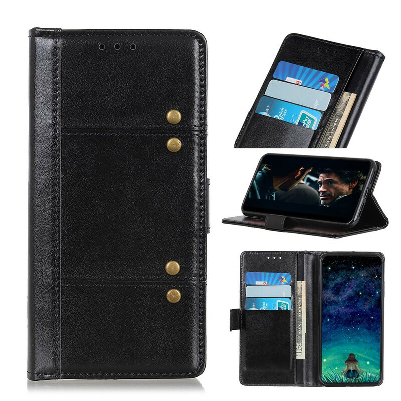 Housse Xiaomi Redmi 9A Effet Cuir Antique Housse Xiaomi Redmi 9A Effet Cuir Antique