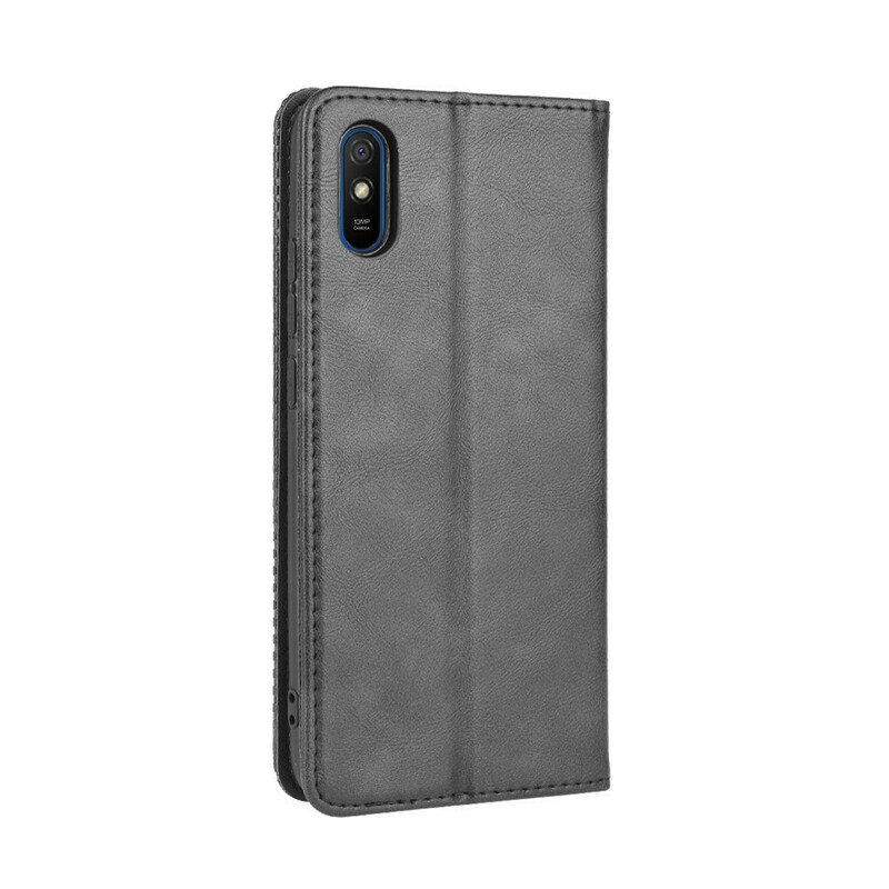 Flip Cover Xiaomi Redmi 9A Effet Cuir Vintage Stylisé Flip Cover Xiaomi Redmi 9A Effet Cuir Vintage Stylisé