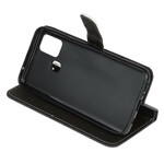 Housse Samsung Galaxy M31 Yeux de Chat Noir à Lanière Housse Samsung Galaxy M31 Yeux de Chat Noir à Lanière