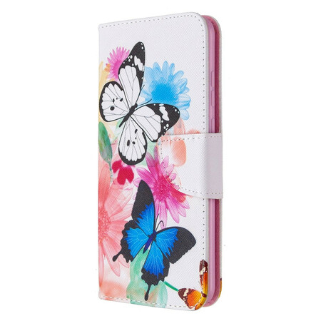 Housse Honor 9A Papillons et Fleurs Peints