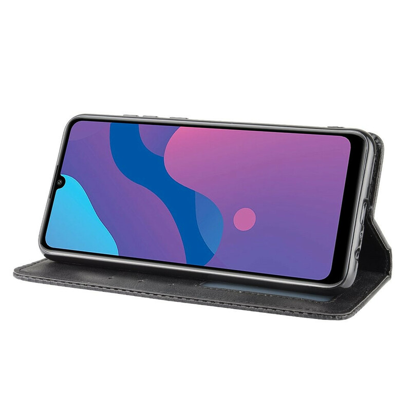 Flip Cover Honor 9A Effet Cuir Vintage Stylisé Flip Cover Honor 9A Effet Cuir Vintage Stylisé