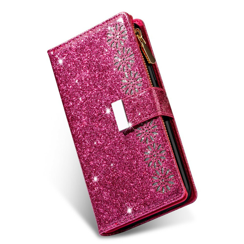 Housse Samsung Galaxy Note 20 Paillettes Portefeuille Zip Housse Samsung Galaxy Note 20 Paillettes Portefeuille Zip