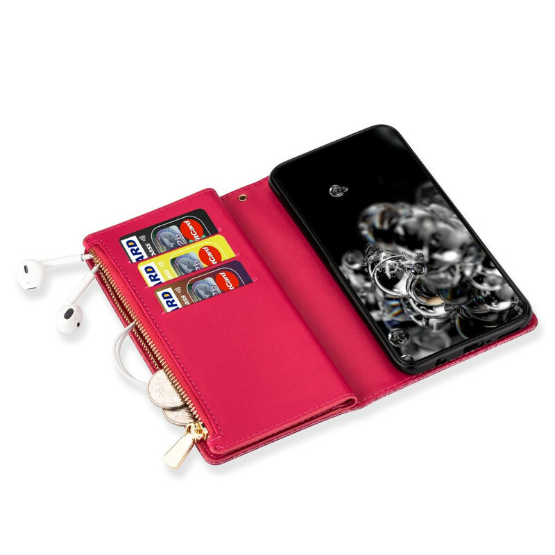 Housse Samsung Galaxy Note 20 Paillettes Portefeuille Zip Housse Samsung Galaxy Note 20 Paillettes Portefeuille Zip