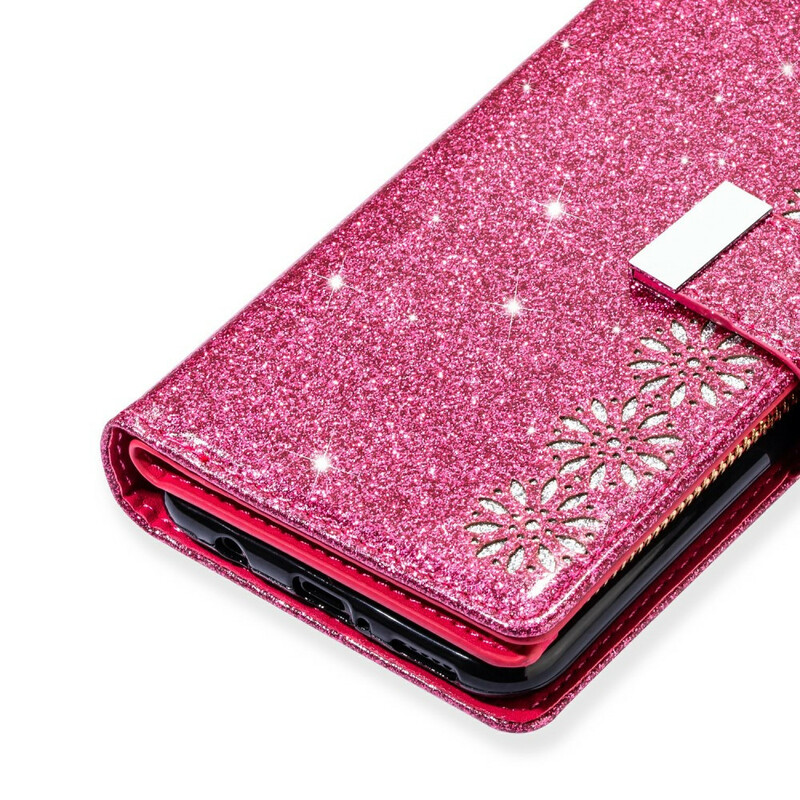 Housse Samsung Galaxy Note 20 Paillettes Portefeuille Zip Housse Samsung Galaxy Note 20 Paillettes Portefeuille Zip