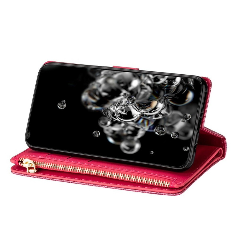 Housse Samsung Galaxy Note 20 Paillettes Portefeuille Zip Housse Samsung Galaxy Note 20 Paillettes Portefeuille Zip