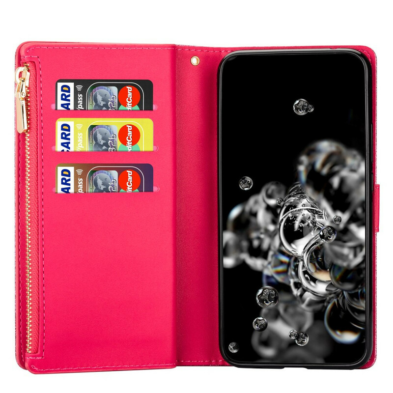 Housse Samsung Galaxy Note 20 Paillettes Portefeuille Zip Housse Samsung Galaxy Note 20 Paillettes Portefeuille Zip