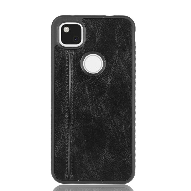 Coque Google Pixel 4a Effet Cuir Couture