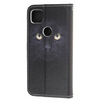 Housse Google Pixel 4a Yeux de Chat Noir à Lanière Housse Google Pixel 4a Yeux de Chat Noir à Lanière
