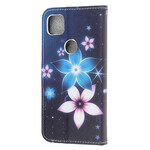 Housse Google Pixel 4a Fleurs Lunaires à Lanière Housse Google Pixel 4a Fleurs Lunaires à Lanière