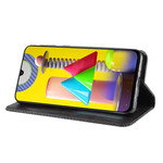 Flip Cover Samsung Galaxy M31 Effet Cuir Vintage Stylisé Flip Cover Samsung Galaxy M31 Effet Cuir Vintage Stylisé