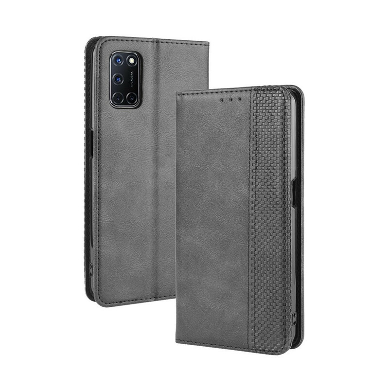 Flip Cover Oppo A72 Effet Cuir Vintage Stylisé