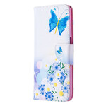 Housse Oppo A72 Papillons et Fleurs Peints
