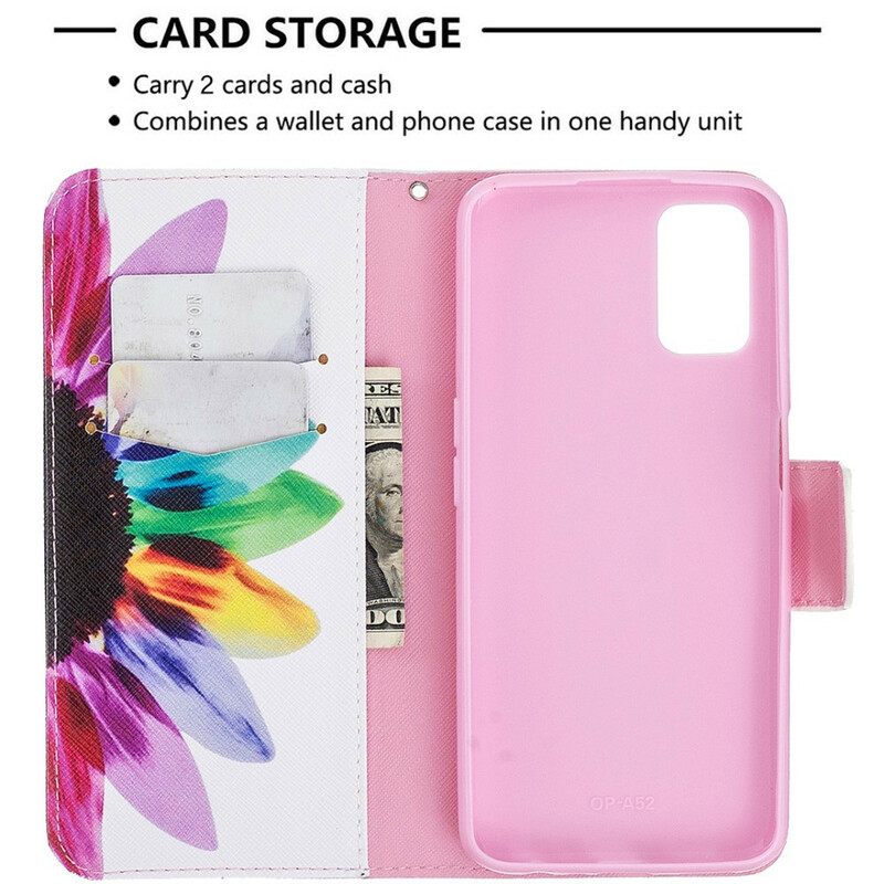 Housse Oppo A72 Fleur Aquarelle Housse Oppo A72 Fleur Aquarelle