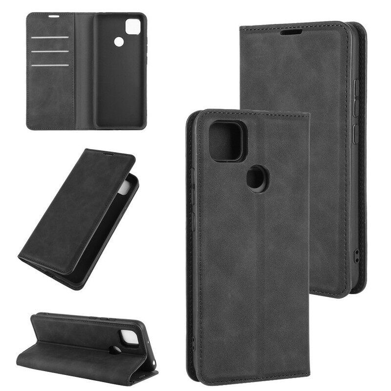 Flip Cover Xiaomi Redmi 9C Effet Cuir Business Style Ma Coque