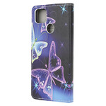 Housse Xiaomi REdmi 9C Papillons Néons Housse Xiaomi REdmi 9C Papillons Néons