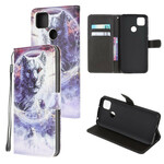 Housse Xiaomi Redmi 9C Loup en Hiver avec Lanière Housse Xiaomi Redmi 9C Loup en Hiver avec Lanière