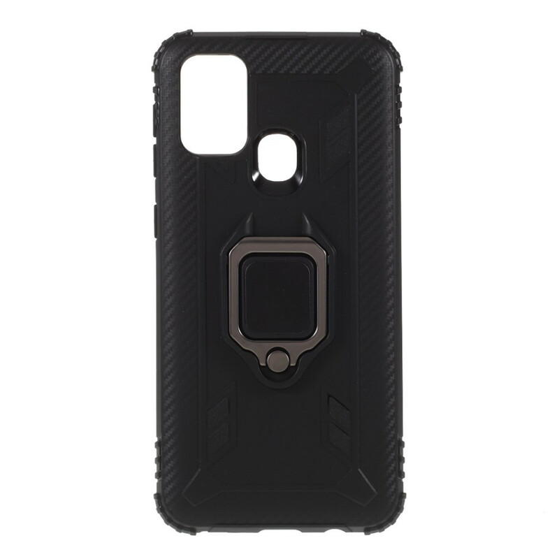 Coque Samsung Galaxy M31 Ring et Fibre Carbone Coque Samsung Galaxy M31 Ring et Fibre Carbone