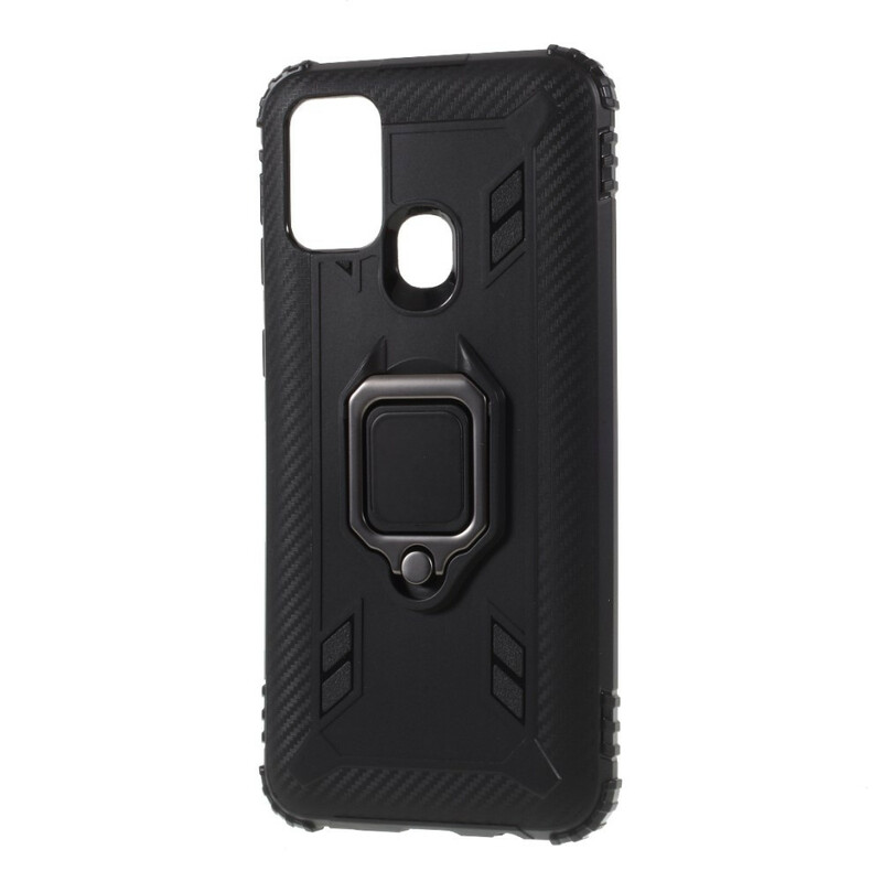 Coque Samsung Galaxy M31 Ring et Fibre Carbone Coque Samsung Galaxy M31 Ring et Fibre Carbone
