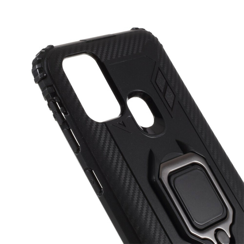 Coque Samsung Galaxy M31 Ring et Fibre Carbone Coque Samsung Galaxy M31 Ring et Fibre Carbone