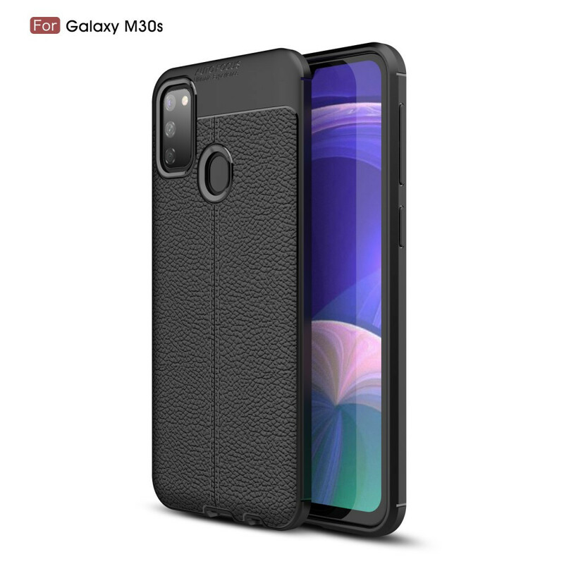 Coque Samsung Galaxy M21 Effet Cuir Litchi Double Line Coque Samsung Galaxy M21 Effet Cuir Litchi Double Line
