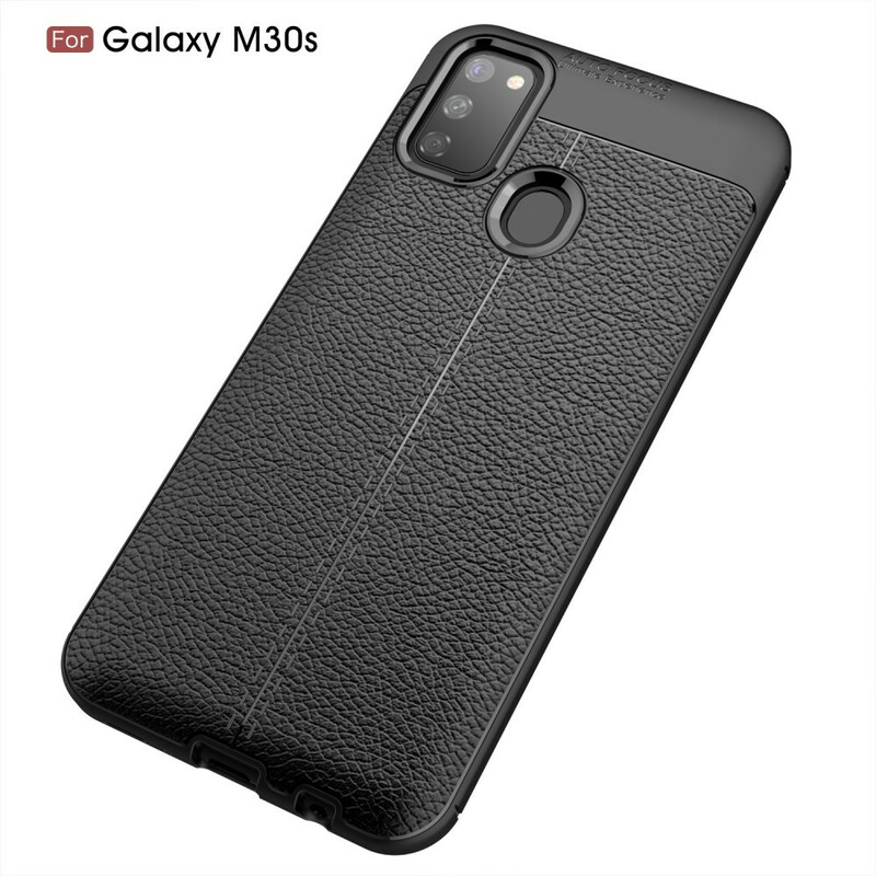 Coque Samsung Galaxy M21 Effet Cuir Litchi Double Line Coque Samsung Galaxy M21 Effet Cuir Litchi Double Line