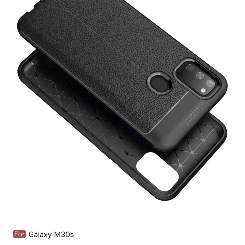 Coque Samsung Galaxy M21 Effet Cuir Litchi Double Line Coque Samsung Galaxy M21 Effet Cuir Litchi Double Line
