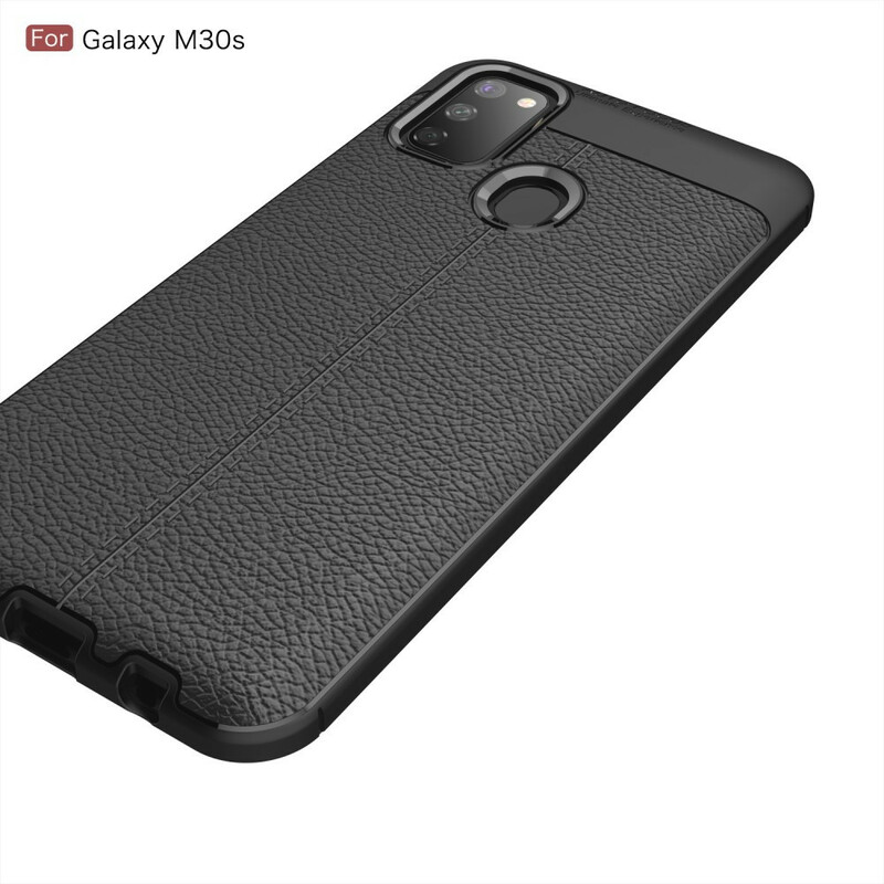 Coque Samsung Galaxy M21 Effet Cuir Litchi Double Line Coque Samsung Galaxy M21 Effet Cuir Litchi Double Line