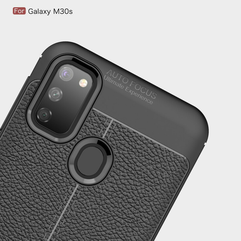 Coque Samsung Galaxy M21 Effet Cuir Litchi Double Line Coque Samsung Galaxy M21 Effet Cuir Litchi Double Line