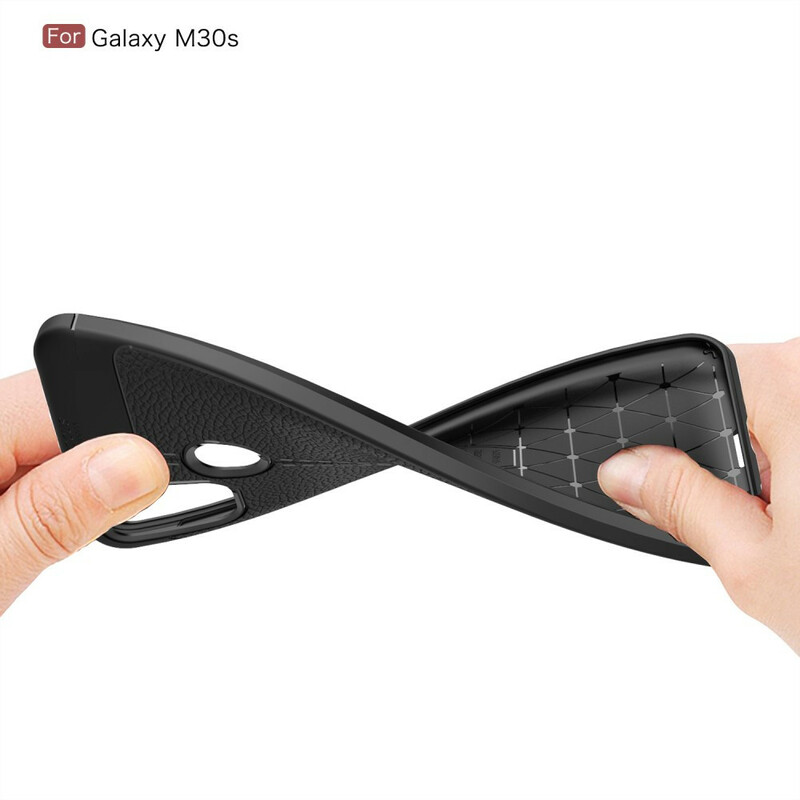 Coque Samsung Galaxy M21 Effet Cuir Litchi Double Line Coque Samsung Galaxy M21 Effet Cuir Litchi Double Line
