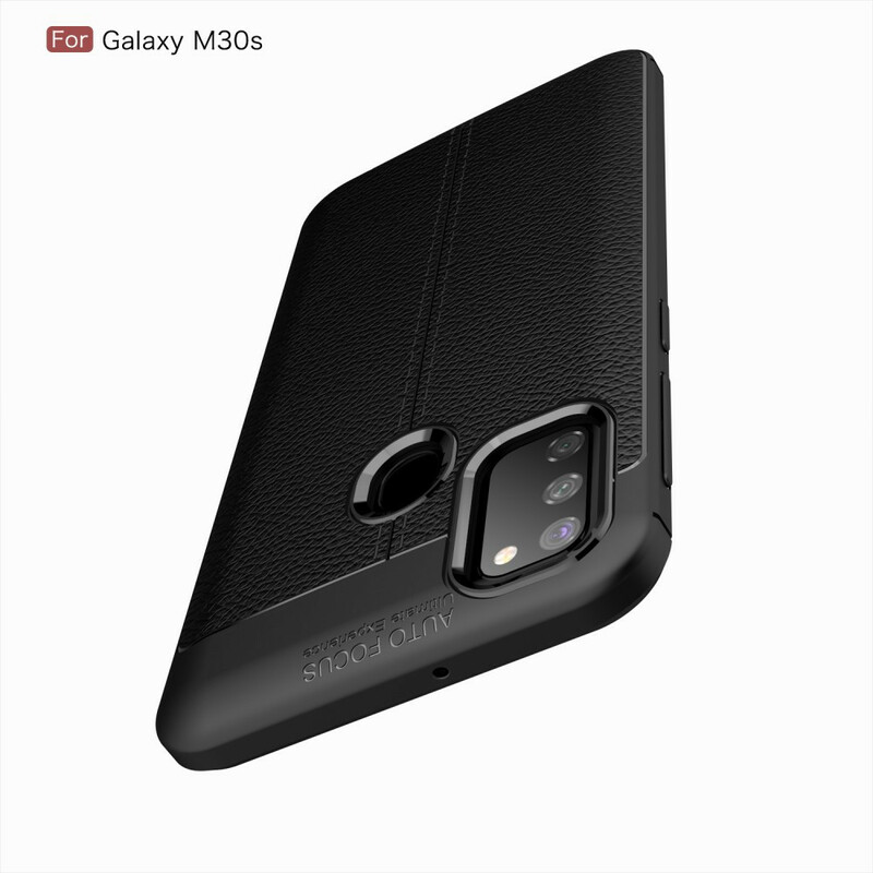 Coque Samsung Galaxy M21 Effet Cuir Litchi Double Line Coque Samsung Galaxy M21 Effet Cuir Litchi Double Line