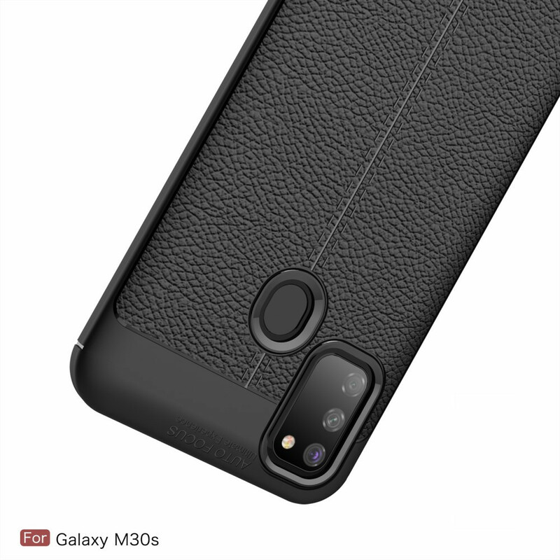 Coque Samsung Galaxy M21 Effet Cuir Litchi Double Line Coque Samsung Galaxy M21 Effet Cuir Litchi Double Line