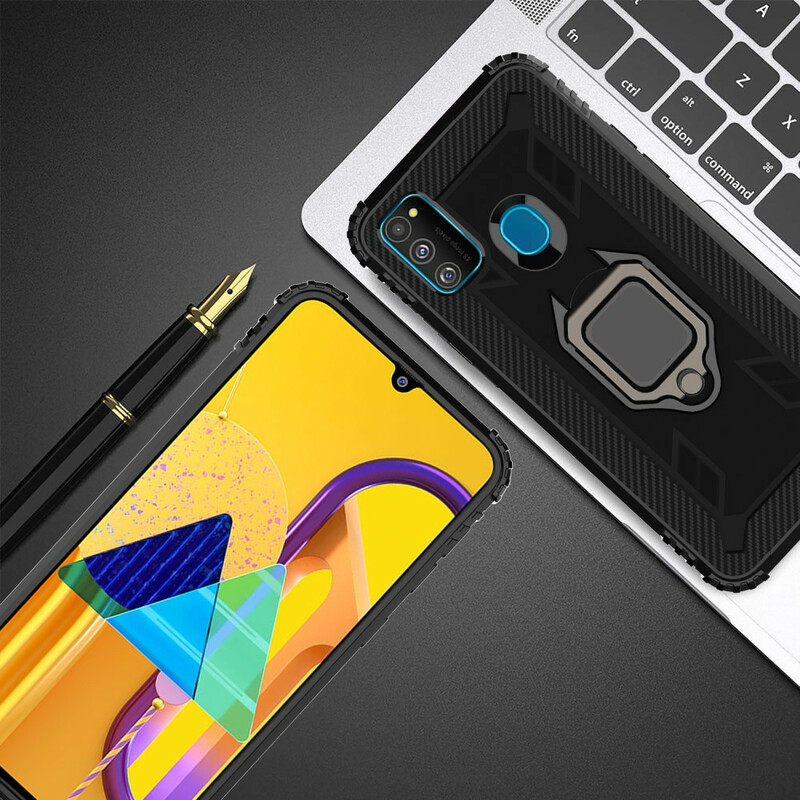 Coque Samsung Galaxy M21 Ring et Fibre Carbone Coque Samsung Galaxy M21 Ring et Fibre Carbone