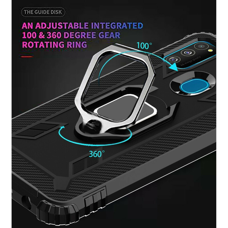 Coque Samsung Galaxy M21 Ring et Fibre Carbone Coque Samsung Galaxy M21 Ring et Fibre Carbone
