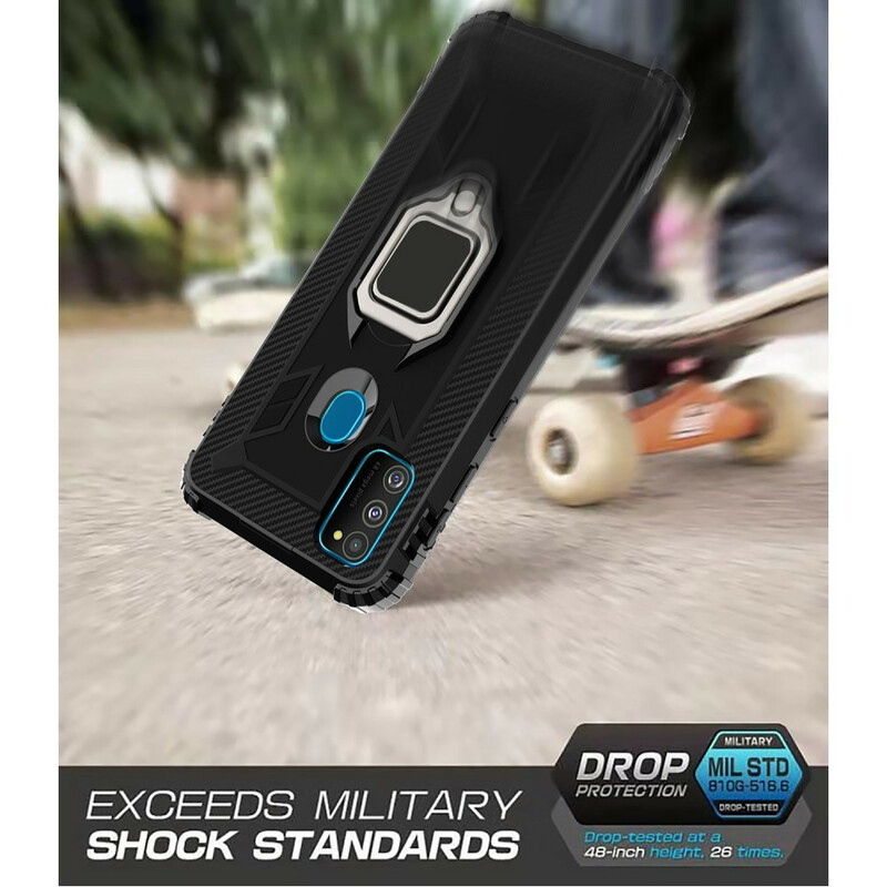 Coque Samsung Galaxy M21 Ring et Fibre Carbone Coque Samsung Galaxy M21 Ring et Fibre Carbone
