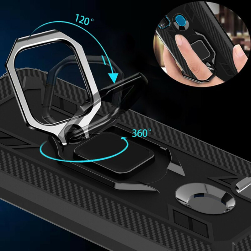Coque Samsung Galaxy M21 Ring et Fibre Carbone Coque Samsung Galaxy M21 Ring et Fibre Carbone