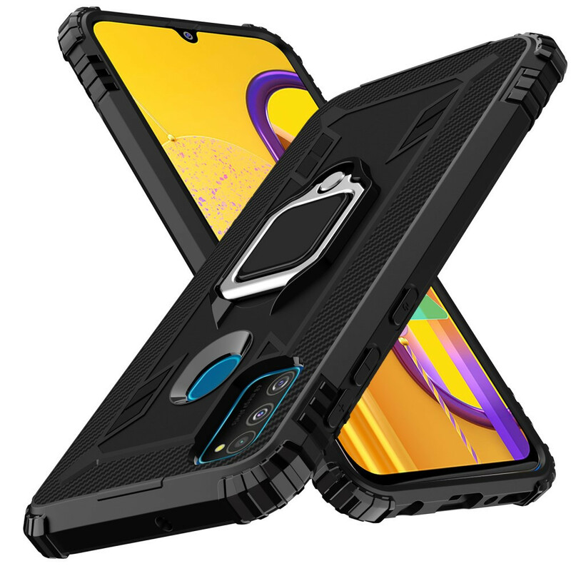 Coque Samsung Galaxy M21 Ring et Fibre Carbone Coque Samsung Galaxy M21 Ring et Fibre Carbone