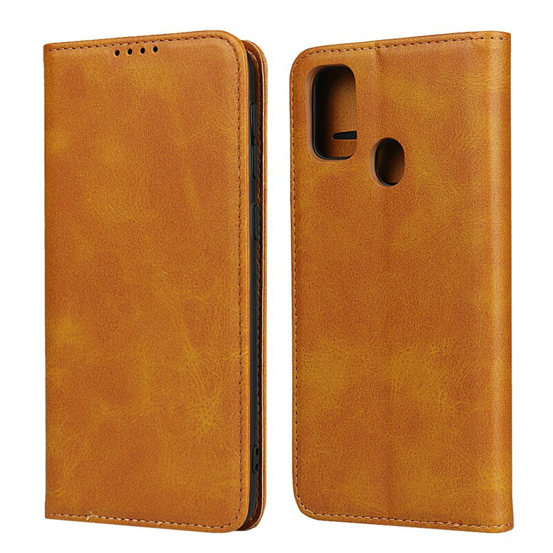 Flip Cover Samsung Galaxy M21 Cuir Fendu Élégance Flip Cover Samsung Galaxy M21 Cuir Fendu Élégance