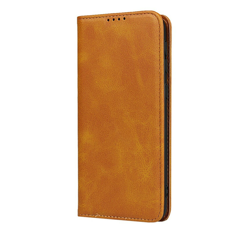 Flip Cover Samsung Galaxy M21 Cuir Fendu Élégance