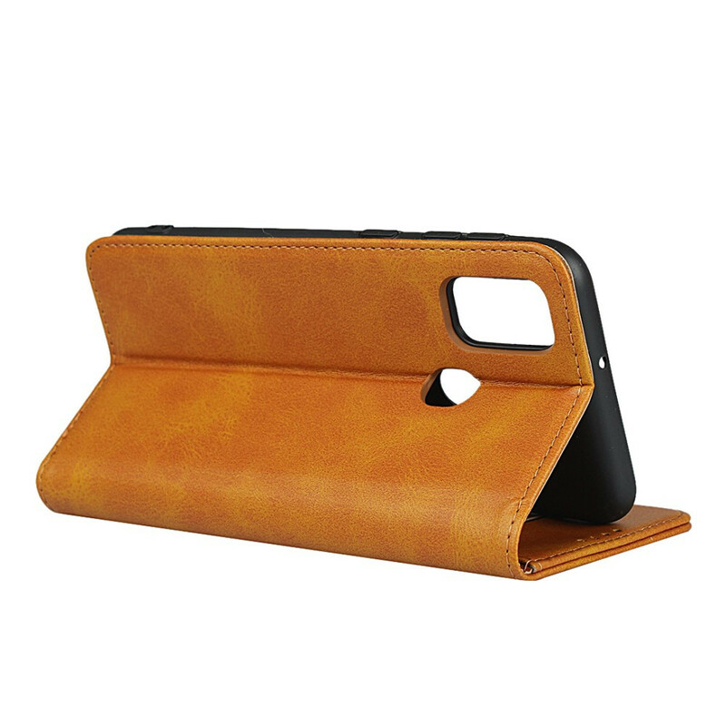 Flip Cover Samsung Galaxy M21 Cuir Fendu Élégance Flip Cover Samsung Galaxy M21 Cuir Fendu Élégance
