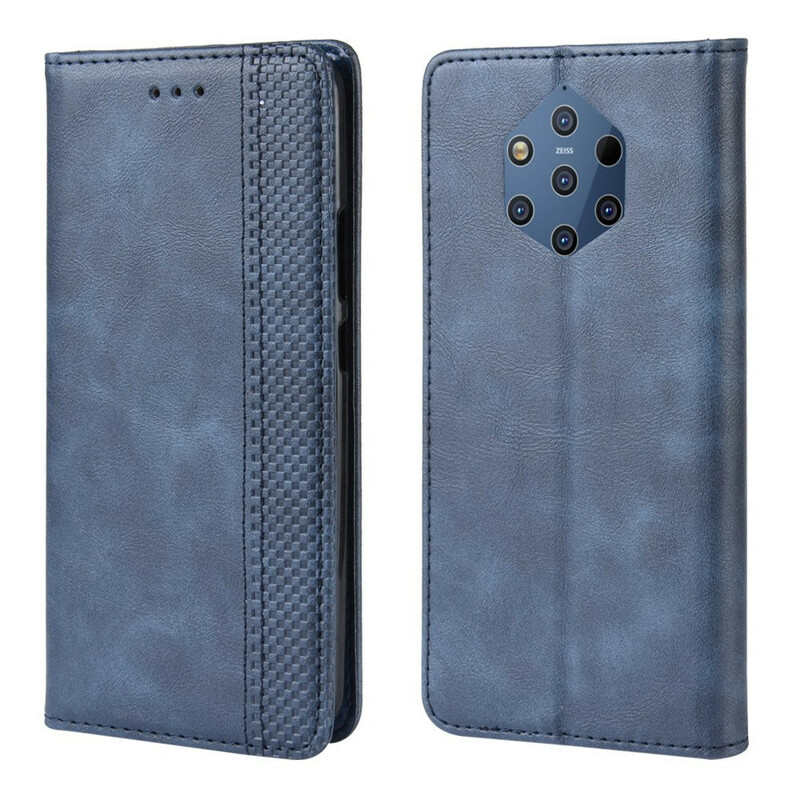 Flip Cover Nokia 9 PureView Effet Cuir Vintage Stylisé