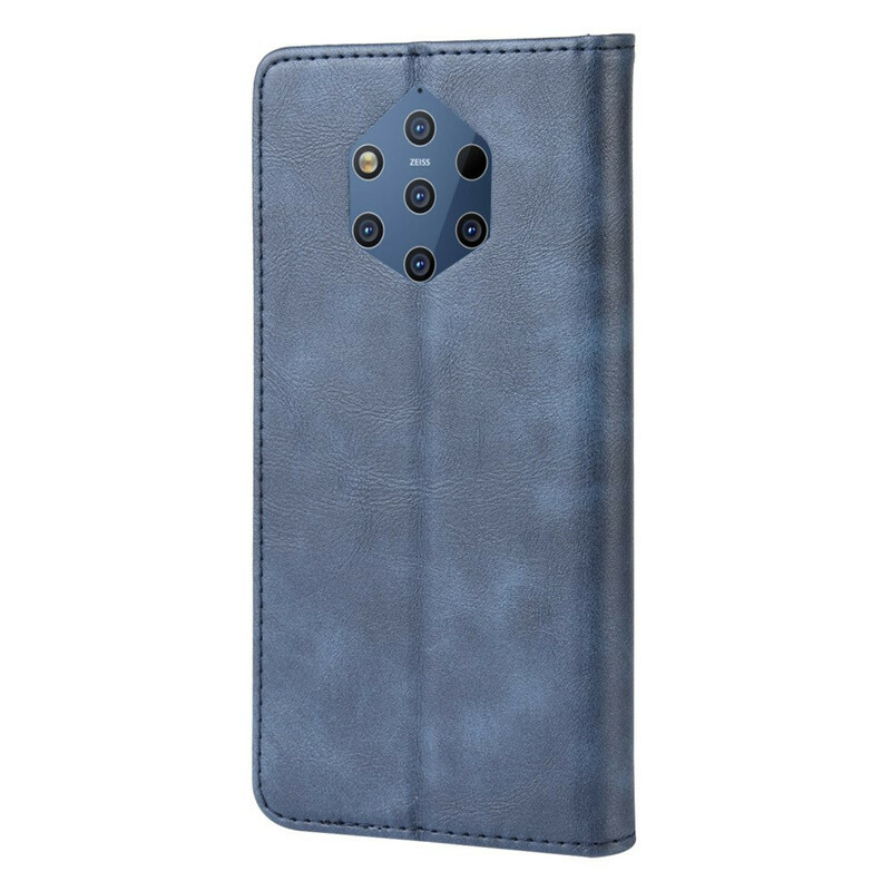 Flip Cover Nokia 9 PureView Effet Cuir Vintage Stylisé Flip Cover Nokia 9 PureView Effet Cuir Vintage Stylisé