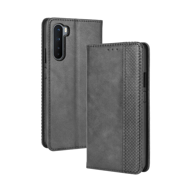 Flip Cover OnePlus Nord Effet Cuir Vintage Stylisé Flip Cover OnePlus Nord Effet Cuir Vintage Stylisé