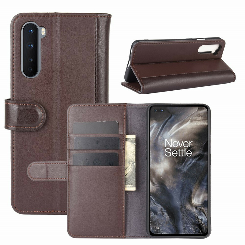 Housse OnePlus Nord Cuir Véritable Housse OnePlus Nord Cuir Véritable
