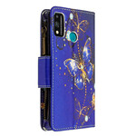 Housse Honor 9X Lite Poche Zippée Papillons Housse Honor 9X Lite Poche Zippée Papillons