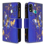Housse Honor 9X Lite Poche Zippée Papillons Housse Honor 9X Lite Poche Zippée Papillons