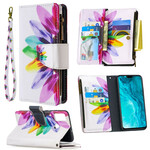 Housse Honor 9X Lite Poche Zippée Fleur Housse Honor 9X Lite Poche Zippée Fleur