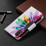 Housse Honor 9X Lite Poche Zippée Fleur Housse Honor 9X Lite Poche Zippée Fleur