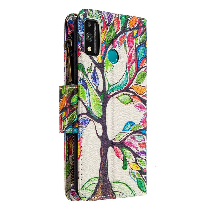 Housse Honor 9X Lite Poche Zippée Arbre Housse Honor 9X Lite Poche Zippée Arbre